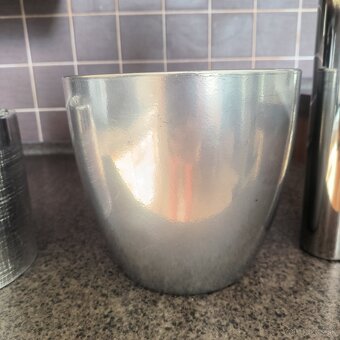 Kvetináče strieborné keramické - 9