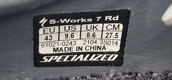 Specialized S-Works 7 Road- 43 (27,5 cm)- karbónové. - 9