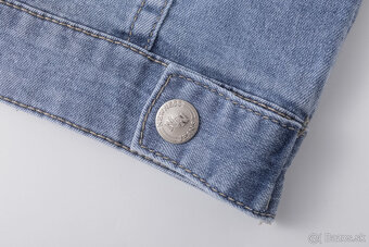 Dievčenská rifľová bunda s volánikmi – nová - 9