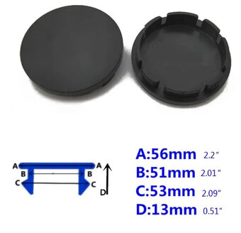 Uni stredové krytky 56/60mm - 9