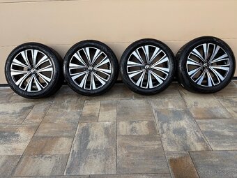 ALU DISKY VW MUSCAT SCHWARZ 5x112 R18 +LETNE PNEU 245/45 R18 - 9