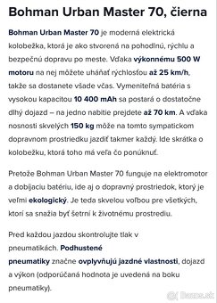 Kolobežka Bohman Urban Master 70 - 9