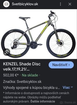 Kenzel Shade 29" kolesá, rám 21" - 9