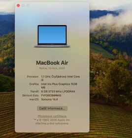 Macbook AIR 2020, I5 - čtyřjádrový, 256GB - 9