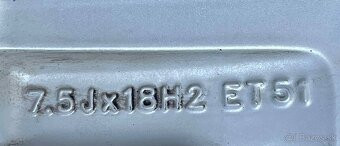 BERGAMO org. VW 5x112 7,5x18 ET 51 225 40 R18 letné - 9