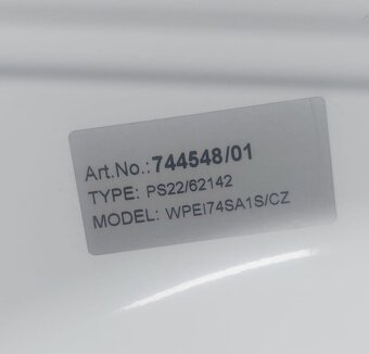 Práčka Gorenje Essential WPEI74SA1S/CZ biela - 9