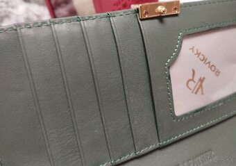 Kožená zelená peňaženka - 9