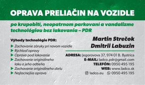 Oprava preliačin po krupobití,parkovacie preliačiny (PDR) - 9