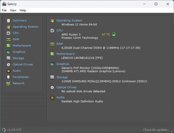 Lenovo Ideapad 3 /Ryzen 3-3250U/8GB RAM/FHD/128GB SSD/Bat ok - 9