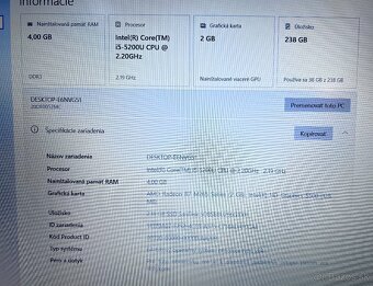Lenovo E550 / i5 5200U / 4GB RAM / Radeon R7 2GB / 15.6" - 9