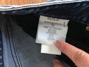 REPLAY originál riflove pánske capri nohavice w32 L: - 9