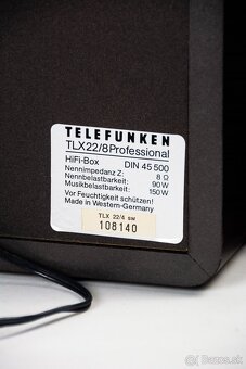 TELEFUNKEN TLX 22/4 / nemecká reprosústava / záruka - 9