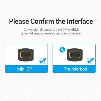 VENTION adaptér Mini DP / Thundebolt - HDMI, 4K, NOVÝ - 9