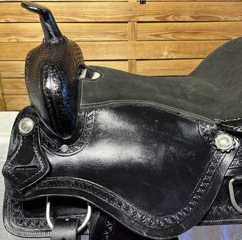 Westernový sedlový komplet 9) černé Basket - 9