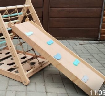 3 stranný bukový Piklerovej trojuholník montessori - 9