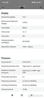 Herný notebook MSI GF63 Thin 11UC-618CZ - 9