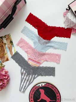 Victoria’s Secret pink tanga nohavičky L - 9