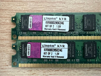 Predám pamäťové moduly DDR2 4GB 2GB 1GB 512MB - 9