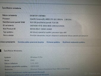 Počítač Acer.Intel Celeron J4005 2x2,00GHz.16gb ram.512SSD - 9