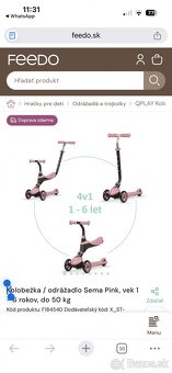Kolobežka / odrážadlo Sema Pink - 9