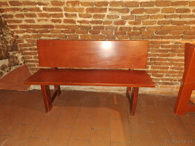 Drevený stôl z masívu + 2 lavice - 9