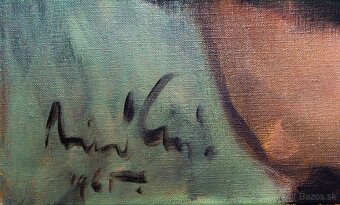 Potrét ženy , Géza T. Biró, olej na plátne, 900 × 700 mm - 9