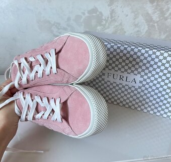 Furla kožené tenisky púdrovo ružové - 9