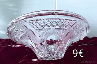 Krištáľ - vázy, poháre, misa - 9