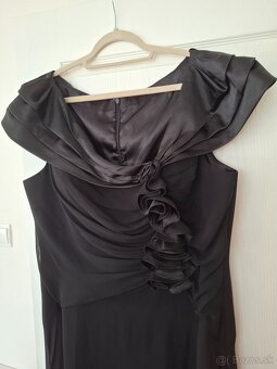 Šaty spoločenské čierne veľ. 50/52 - 9