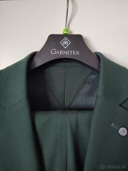 Pánsky tmavozelený oblek svadobný - 9