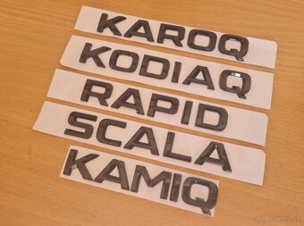 ŠKODA nápisy ČIERNE / CHROMOVE - 9