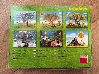 Drevené kocky Krtko (Dino) – 12 ks - 9