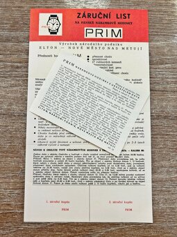 Československé mechanické vintage retro hodinky PRIM Dátum - 9