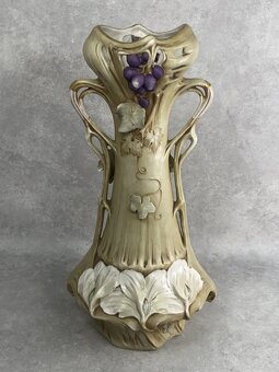 Veľká secesná váza Royal Dux Eichler 48cm - 9