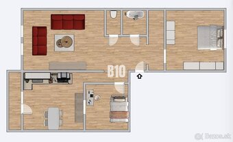 REZERVOVANÉ Príjemný 3 izbový byt s balkónom / Klokočina - 9