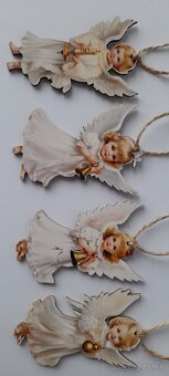 Vianočné drevené stromčeky,  ozdoby - 9