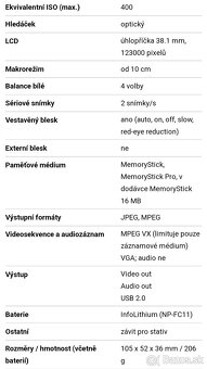 Sada Sony dig.fotoaparat+Sony vodotesne puzdro na fotoaparát - 9
