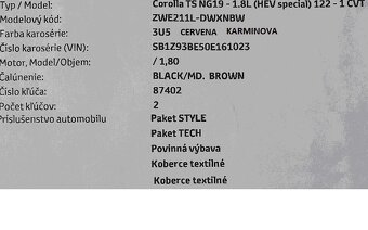 Predam TOYOTU COROLLU TUNING SPORT 1.8 HYBRID 122 ke-CVT - 9