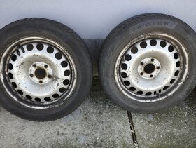 Zimné pneumatiky 205/55R16 + plechové disky 5x110 - 9