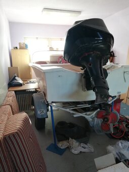 motorový čln + vozík za auto - 9