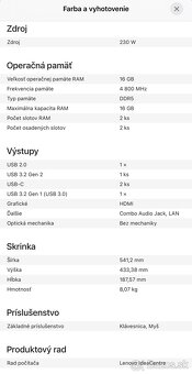 Herný ALL IN ONE PC Lenovo IdeaCentre 5 AIO 24IAH7 Storm - 9