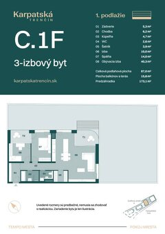 RADO | Rezidencia Karpatská (C.1F), 3i byt 87 m2, predzáhrad - 9