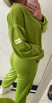 Damska talianska velurova suprava green - 9