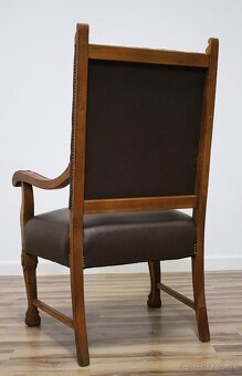 Starožitná řezbovaná pracovna-UNIKÁTNÍ set-6 částí - 9