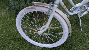 Retro bicykel 26" biela metaliza - 9
