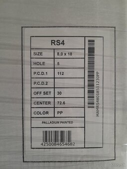 Alu disky R18 5x112 Et30 8J MAM RS4 PP Seat Audi Vw Škoda - 9