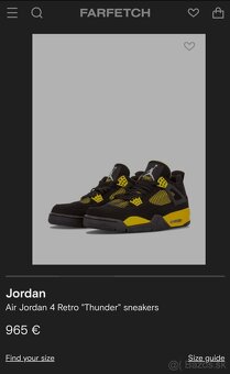 Air jordan 4 retro thunder vel.45 - 9
