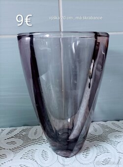Hutné sklo - misy , váza - 9