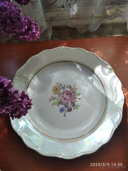 Obedová perleťova porcelánová sada - 9