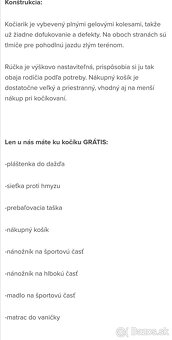 Predám kočík po jednom dieťati Roan bass next - 9